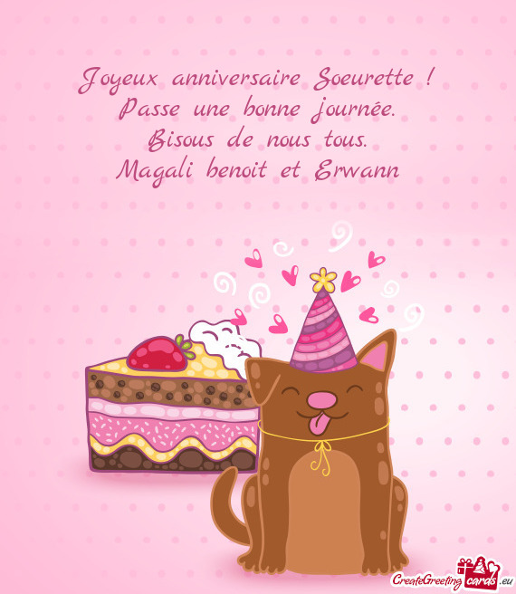 Joyeux anniversaire Soeurette