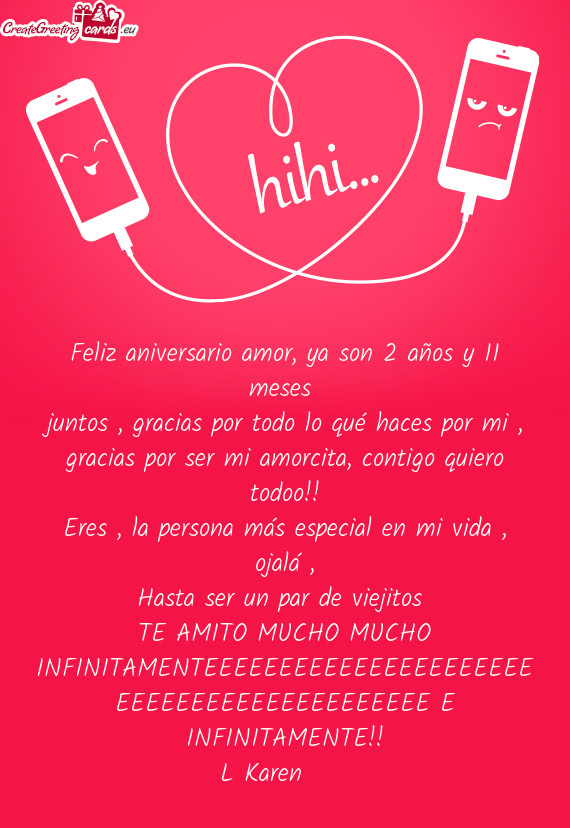 Juntos , gracias por todo lo qué haces por mi , gracias por ser mi amorcita, contigo quiero todoo