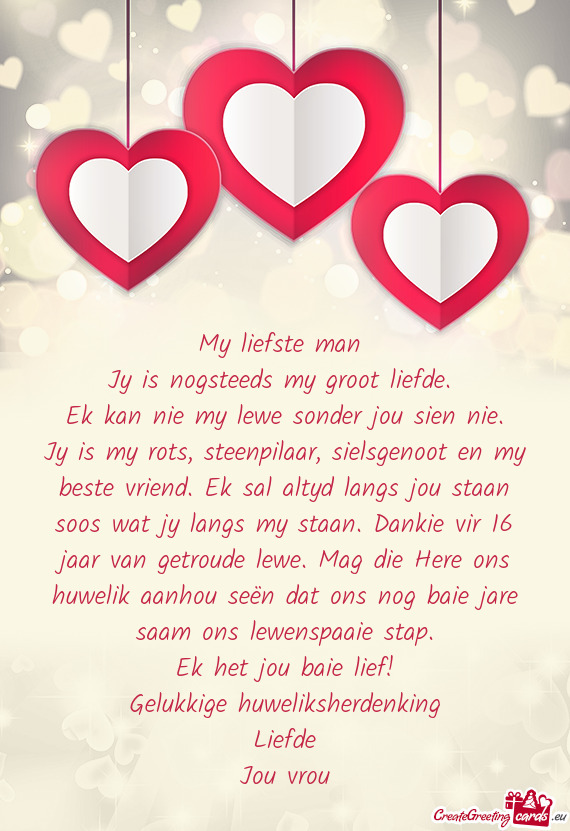 Jy is nogsteeds my groot liefde