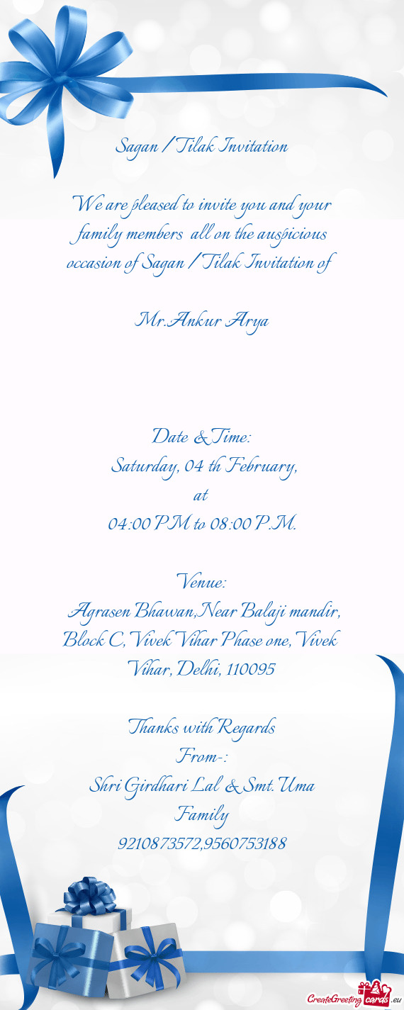 K Invitation of