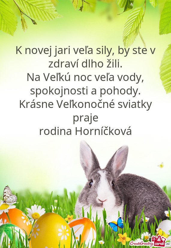 K novej jari veľa sily, by ste v zdraví dlho žili