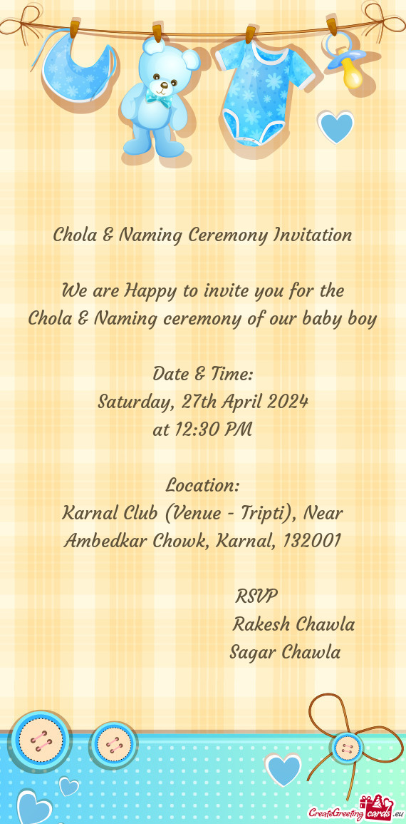 Karnal Club (Venue - Tripti), Near Ambedkar Chowk, Karnal, 132001