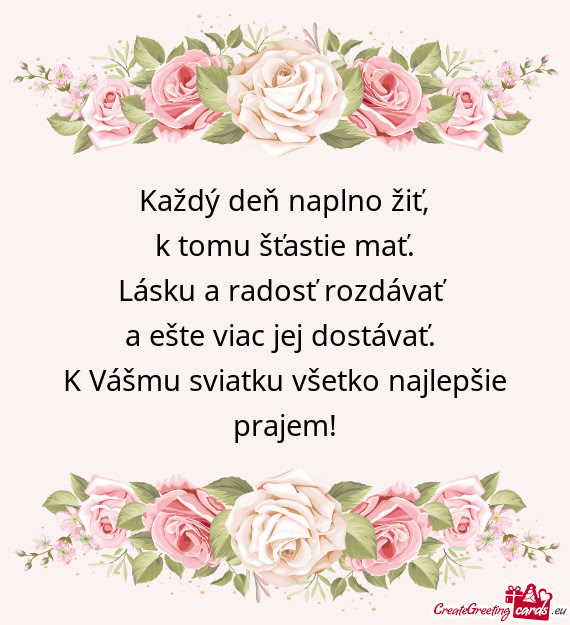 Každý deň naplno žiť