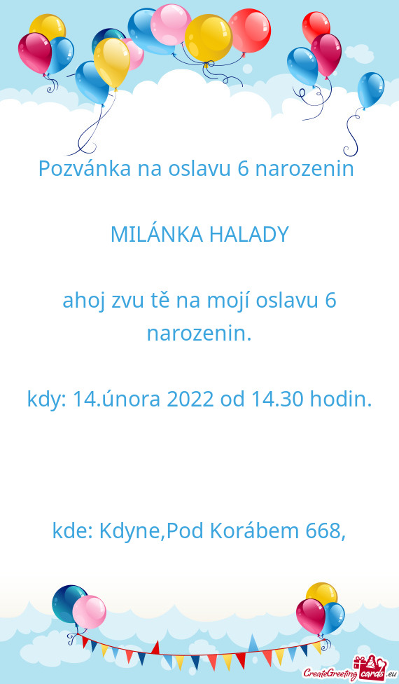 Kdy: 14.února 2022 od 14.30 hodin