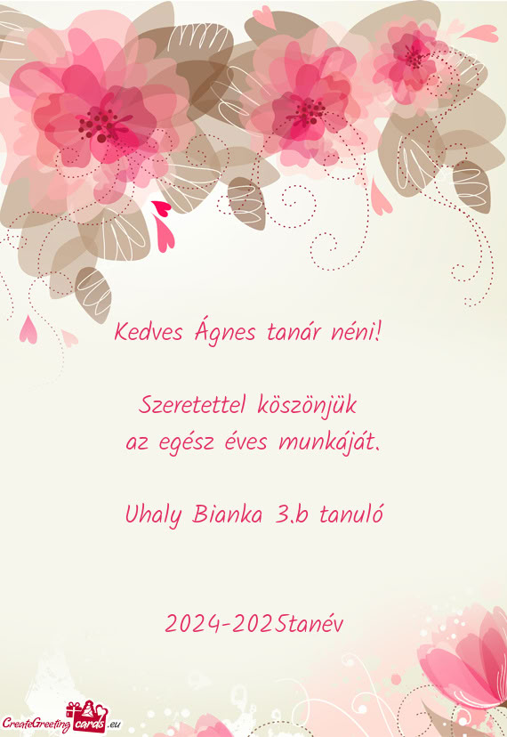 Kedves Ágnes tanár néni