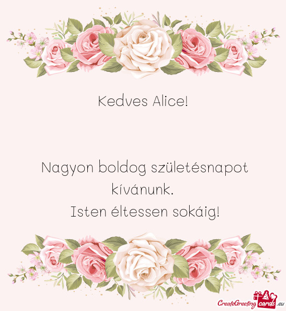 Kedves Alice