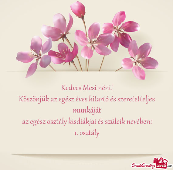 Kedves Mesi néni