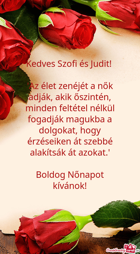 Kedves Szofi és Judit