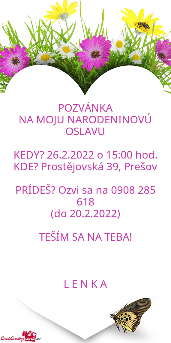 KEDY? 26.2.2022 o 15:00 hod