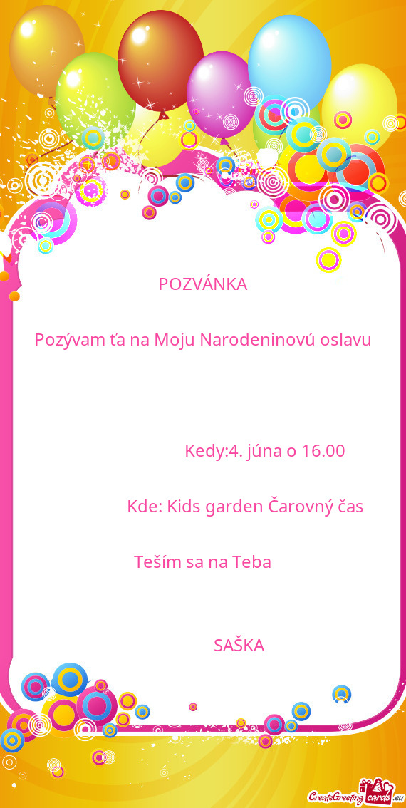 Kedy:4. júna o 16.00