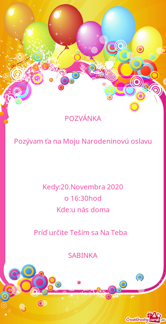 Kedy:20.Novembra 2020