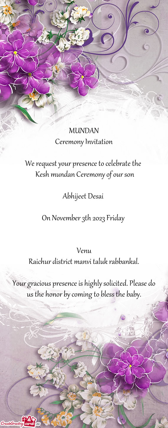 Kesh mundan Ceremony of our son