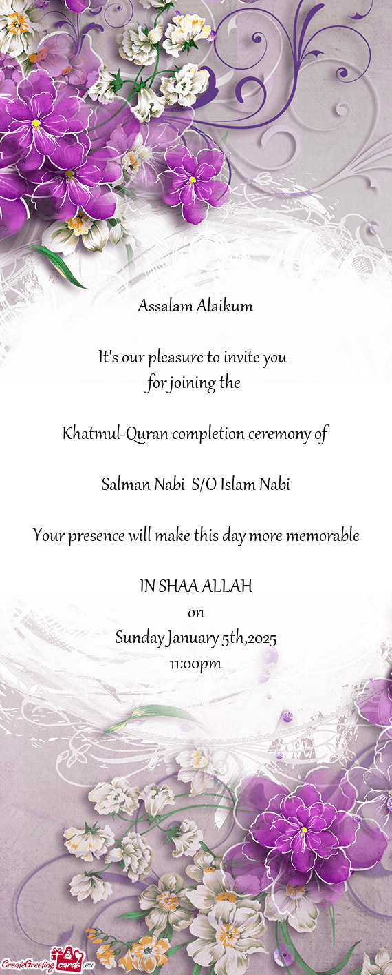 Khatmul-Quran completion ceremony of