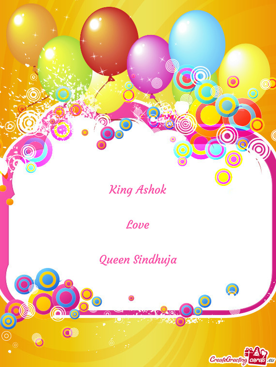 King Ashok    Love    Queen Sindhuja