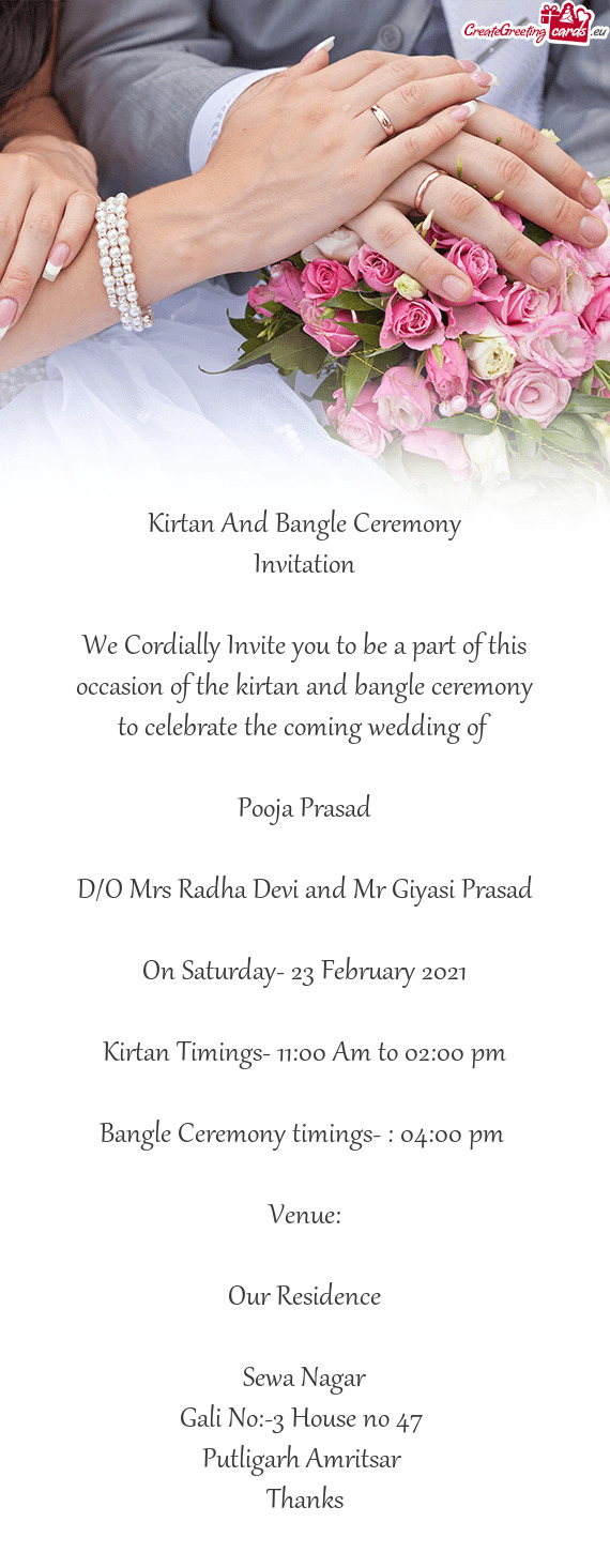 Kirtan And Bangle Ceremony