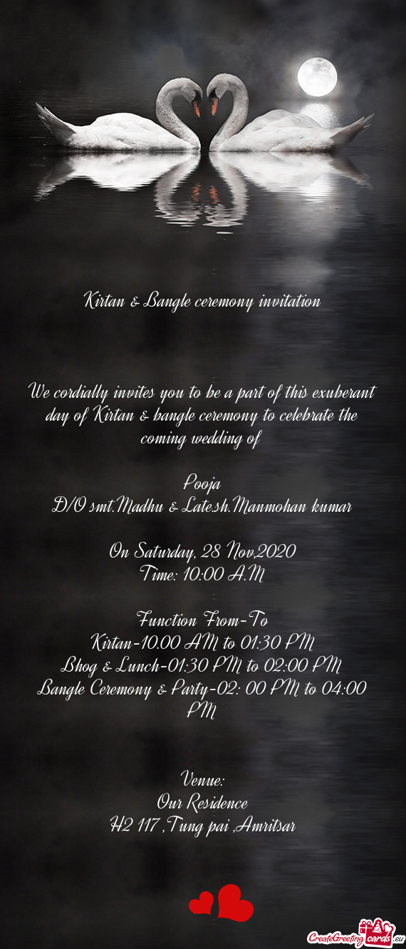 Kirtan-10.00 AM to 01:30 PM