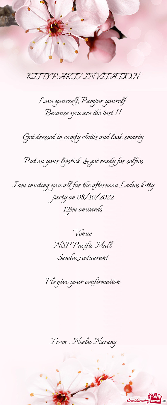 KITTY PARTY INVITATION