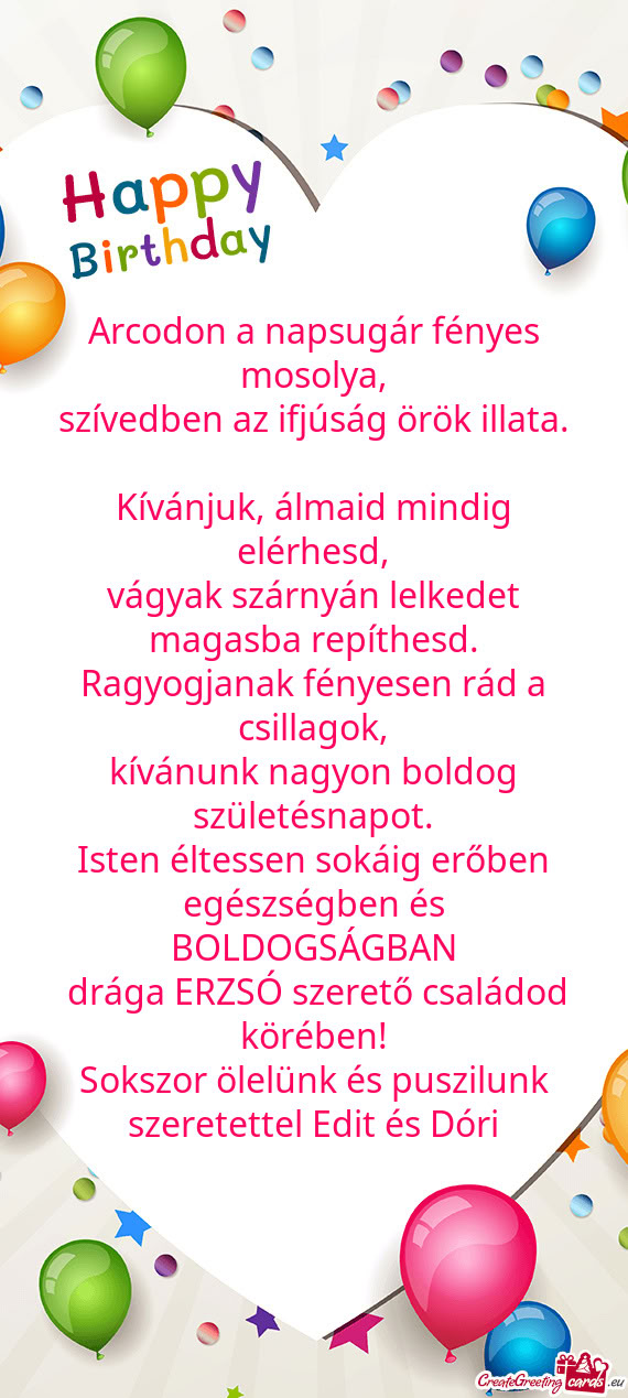 Kívánunk nagyon boldog születésnapot