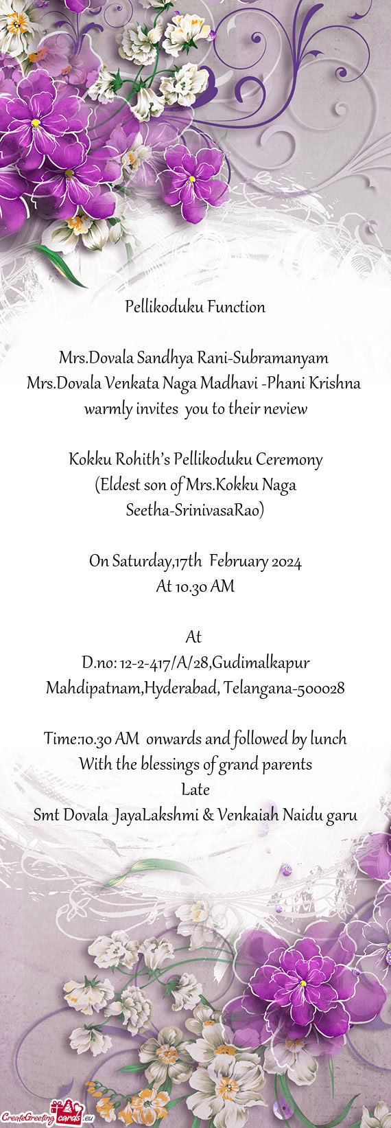 Kokku Rohith’s Pellikoduku Ceremony