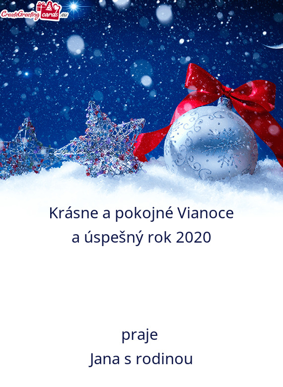 Krásne a pokojné Vianoce