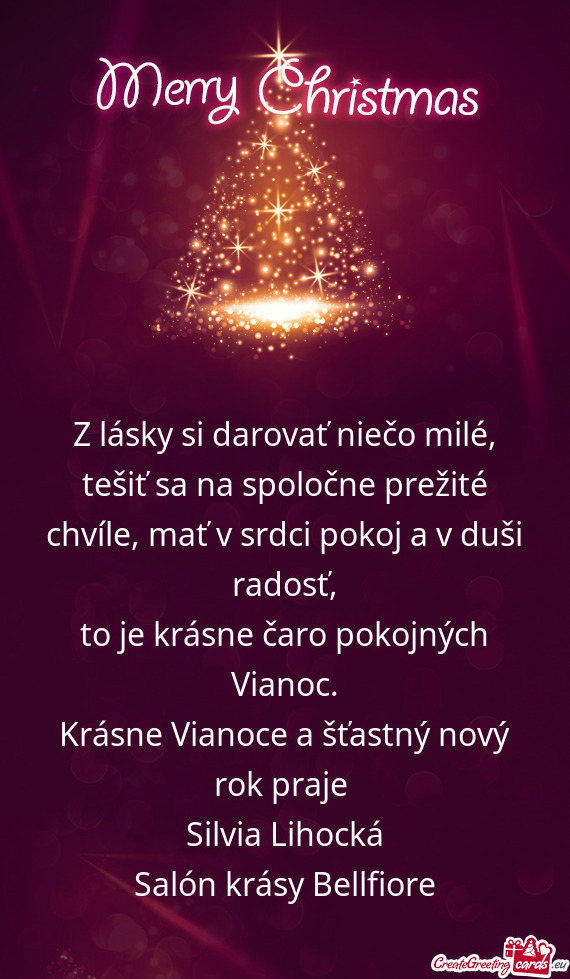 Krásne Vianoce a šťastný nový rok praje