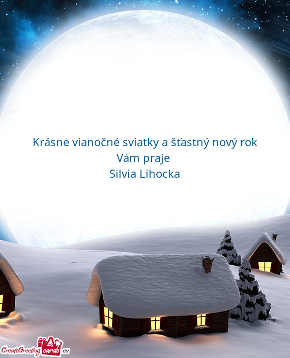 Krásne vianočné sviatky a šťastný nový rok Vám praje