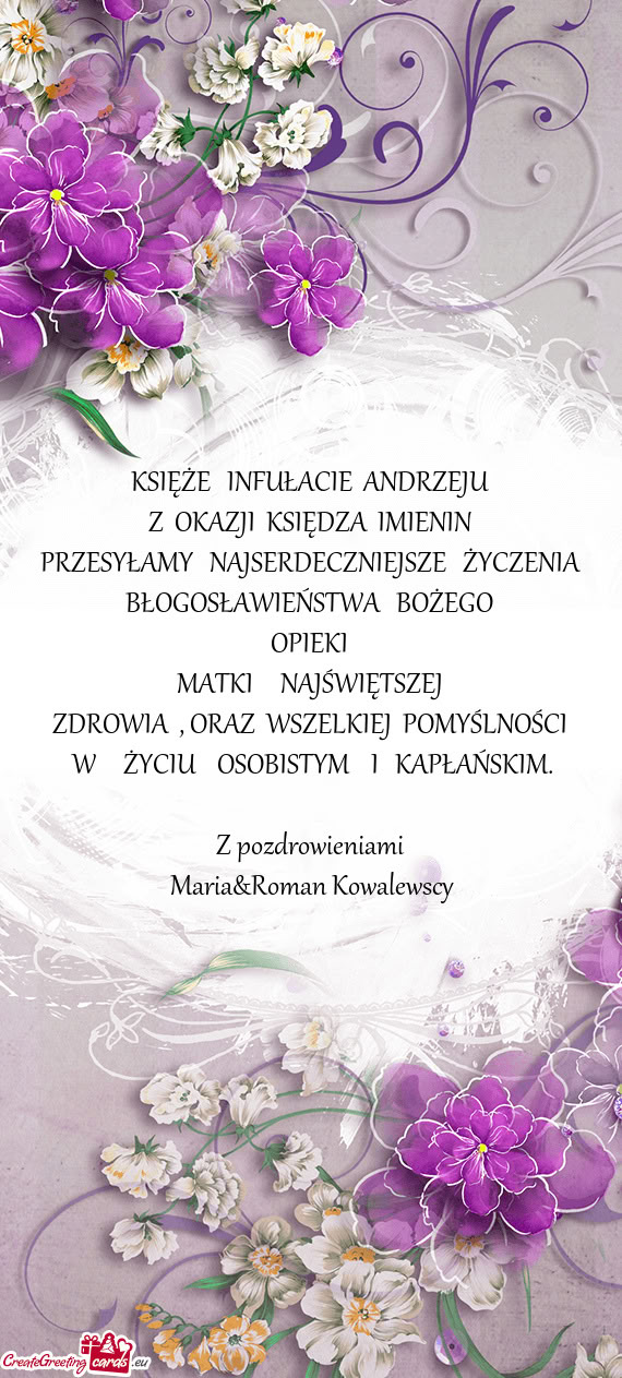 KSIĘŻE INFUŁACIE ANDRZEJU