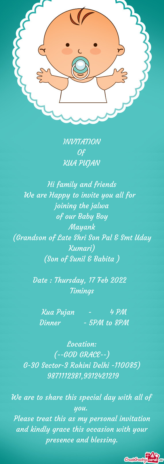 Kua Pujan  -  4 PM