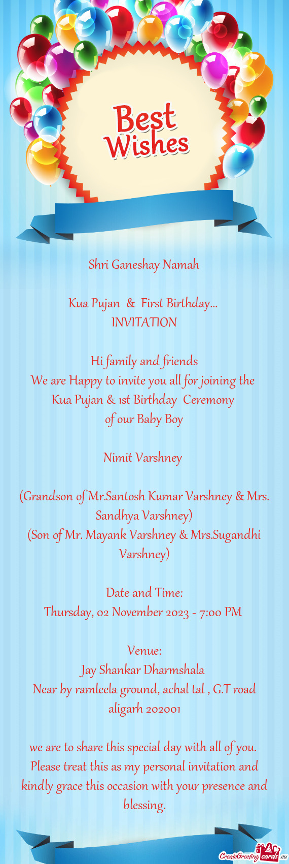 Kua Pujan & 1st Birthday Ceremony