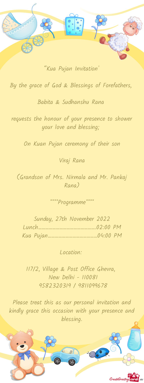 “Kua Pujan Invitation”