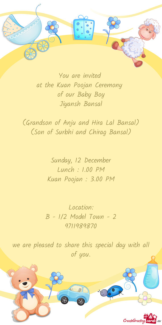 Kuan Poojan : 3.00 PM