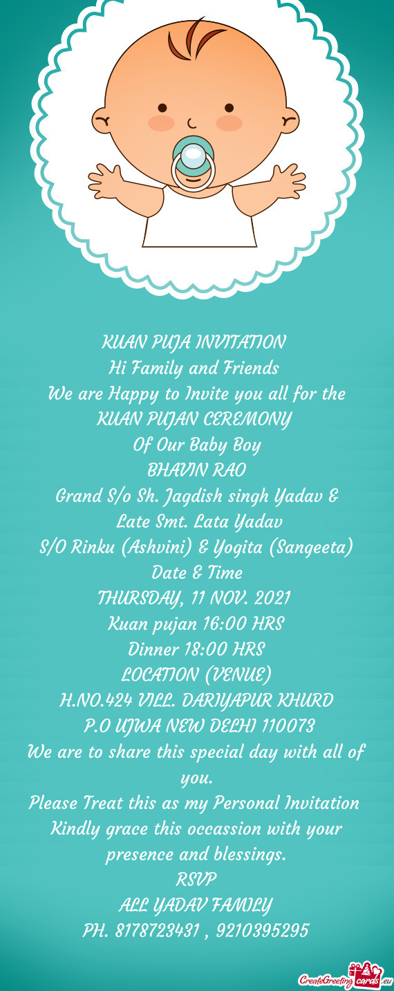 KUAN PUJA INVITATION