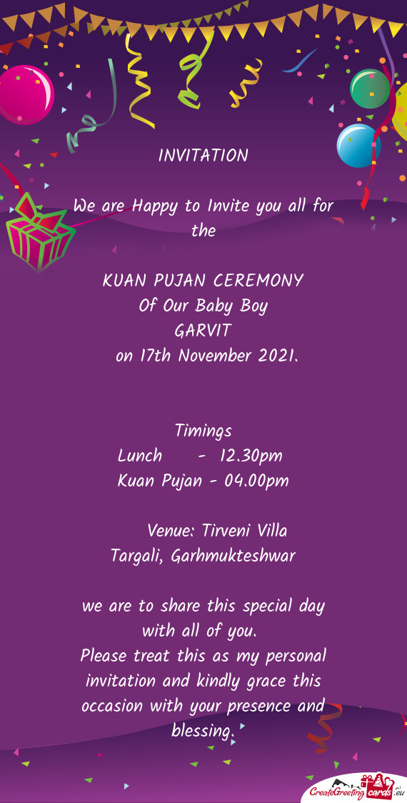 Kuan Pujan - 04.00pm