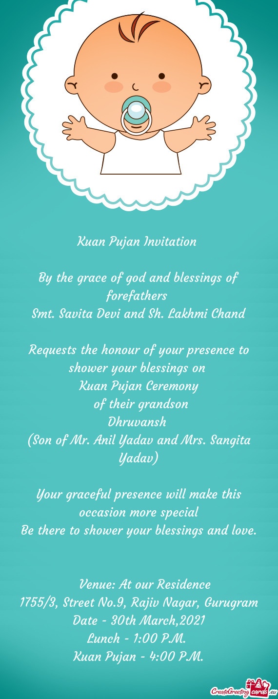 Kuan Pujan - 4:00 P.M