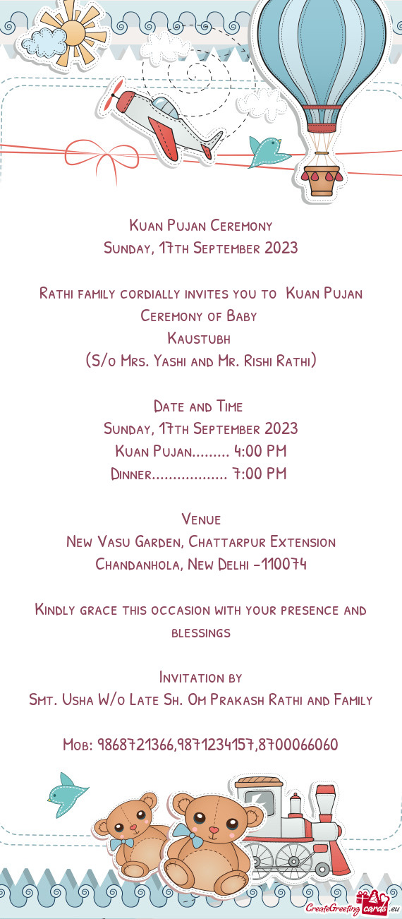 Kuan Pujan......... 4:00 PM