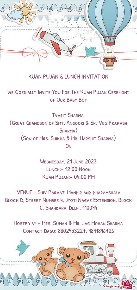 KUAN PUJAN & LUNCH INVITATION