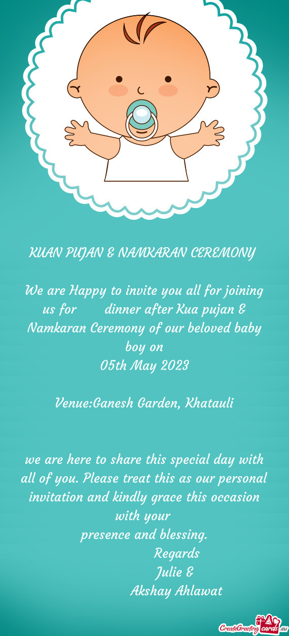 KUAN PUJAN & NAMKARAN CEREMONY