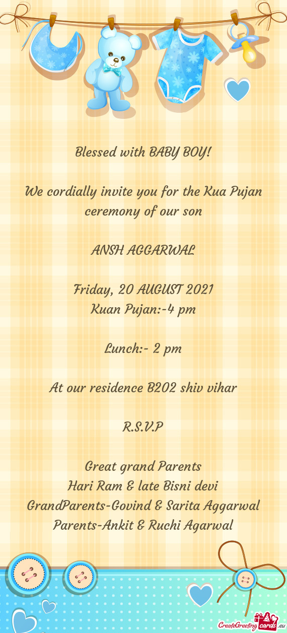 Kuan Pujan:-4 pm