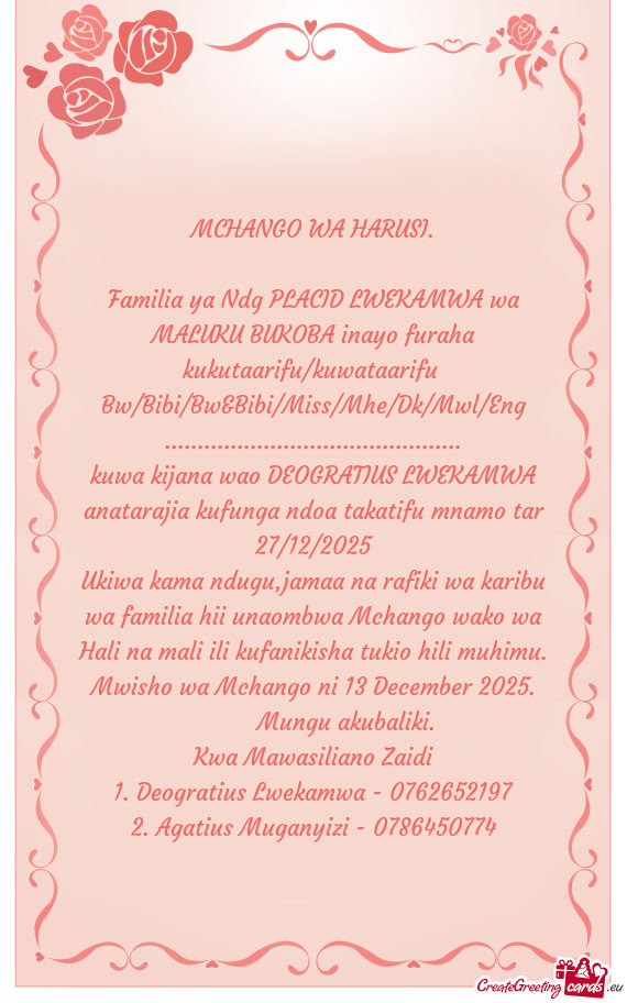 Kufanikisha tukio hili muhimu