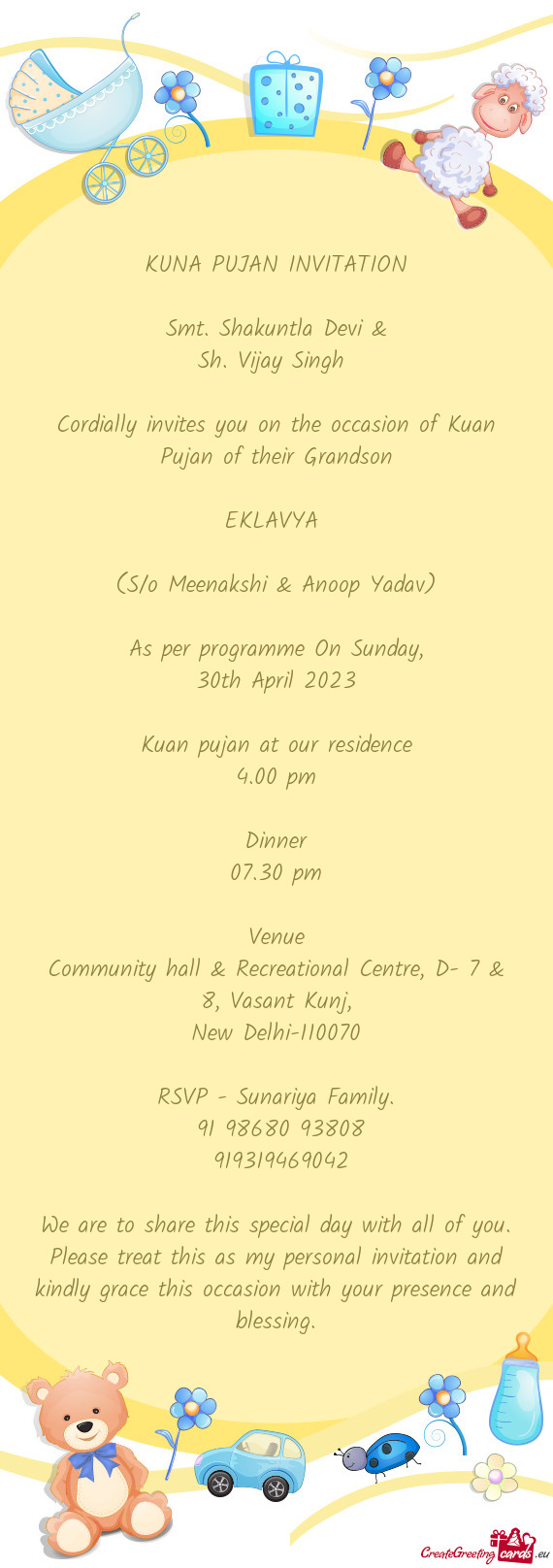 KUNA PUJAN INVITATION