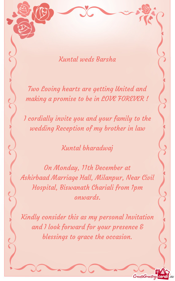 Kuntal weds Barsha