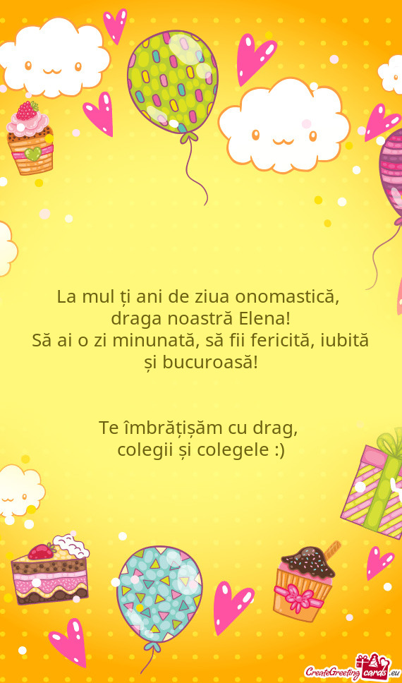 La mul ți ani de ziua onomastică