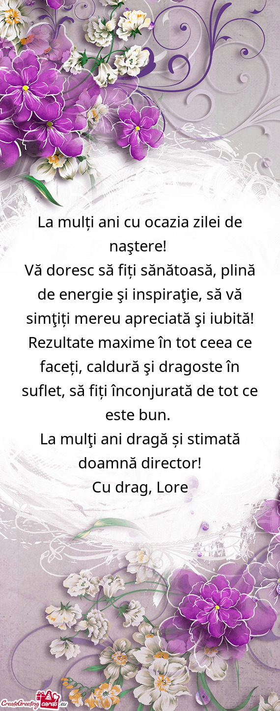 La mulți ani cu ocazia zilei de naştere