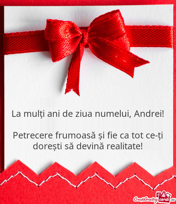 La mulți ani de ziua numelui, Andrei!  Petrecere