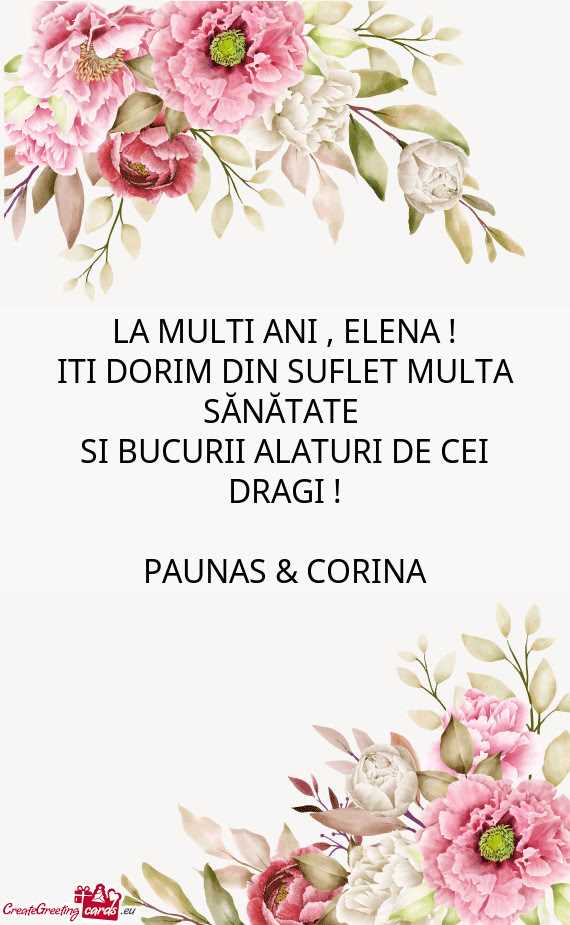 LA MULTI ANI , ELENA