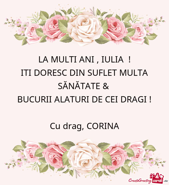 LA MULTI ANI , IULIA