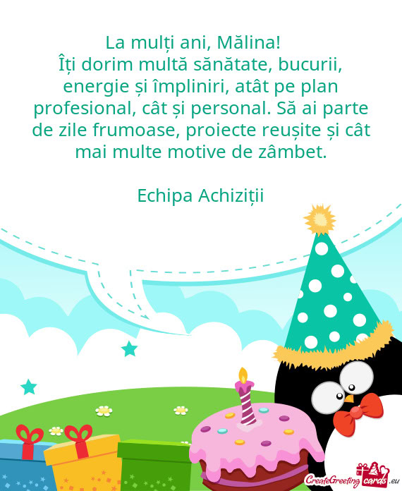 La mulți ani, Mălina! 🎉