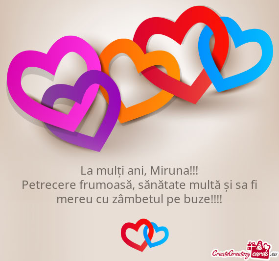 La mulți ani, Miruna