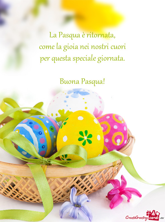 La Pasqua è ritornata