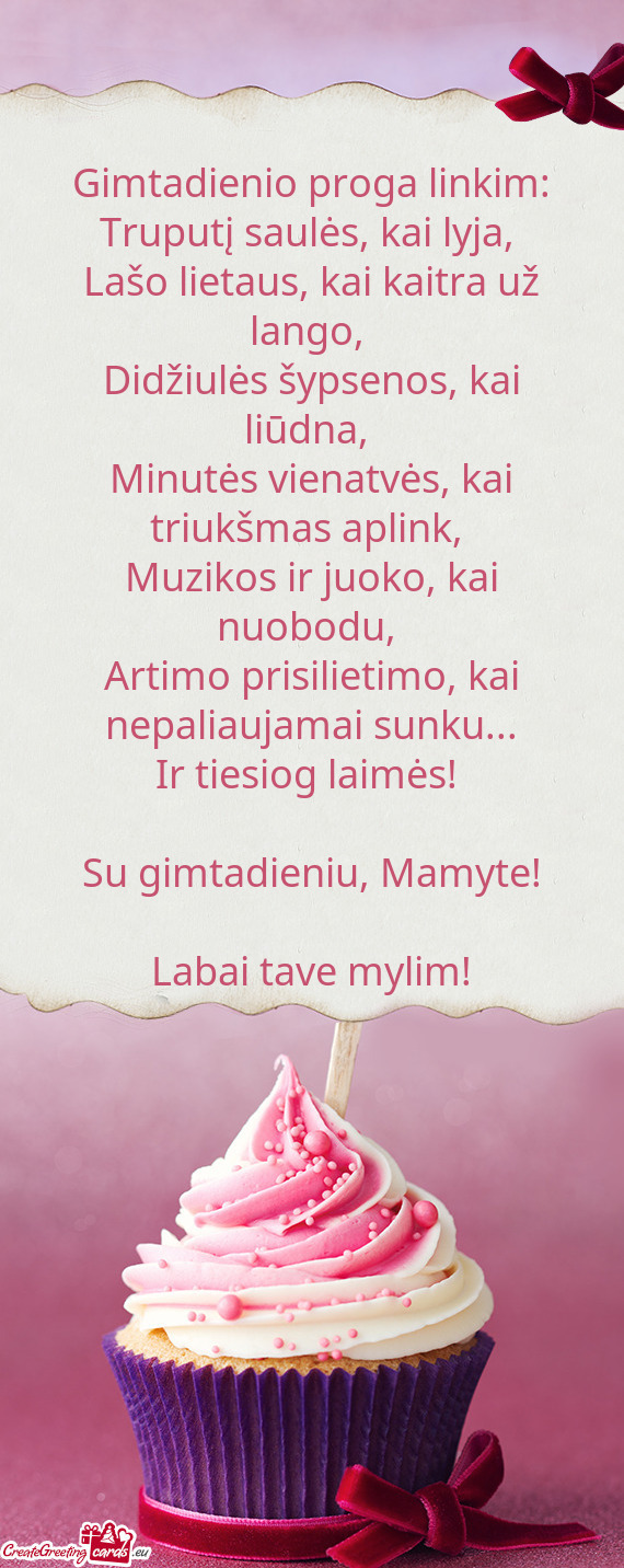 Labai tave mylim